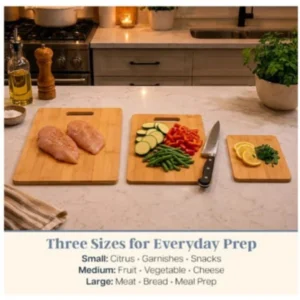 Bamboo Cutting Board Trio